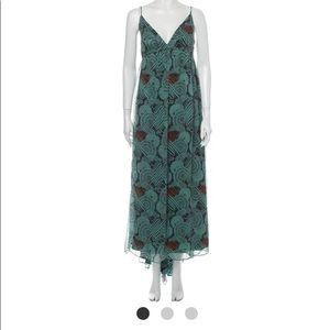 Tibi 100% silk printed maxi dress